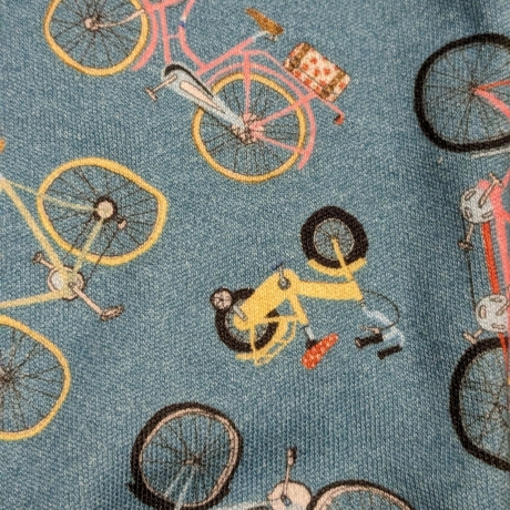 Pumphose/ Mitwachshose mit Fahrrädern in blau