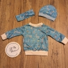Sweatshirt aus Jersey für Babys und Kinder mit Fahrrädern in blau