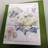 Klappdeckelbox mit Serviettenmotiv Blumen,silber