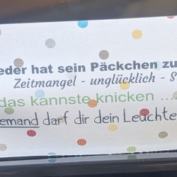 Knickeleuchtstick mit Botschaft
