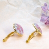 Ohrringe mit echte Queen Anne Lace Blüten