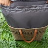 Bambus Handtasche Damen 40x30 cm Handmade in indonesia braun grün