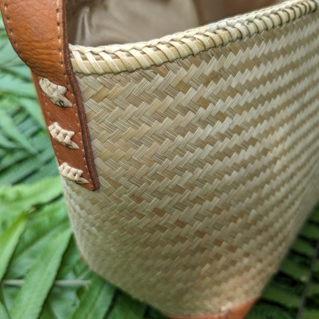 Bambus Handtasche Damen 39 x 22 cm Handmade in indonesia natur