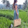 Bambus Handtasche XXL Damen 48 x 40 cm Handmade in indonesia