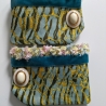 Blusenmanschetten, Armschmuck, Unikat-Anfertigung, vergolde.Knopf