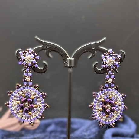 Ohrringe hängend, florale boho Ohrringe, Handgemacht