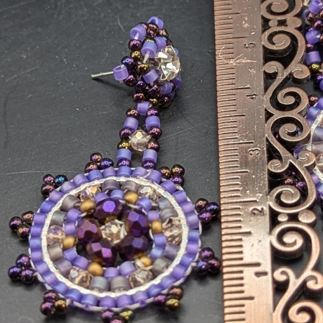 Ohrringe hängend, florale boho Ohrringe, Handgemacht