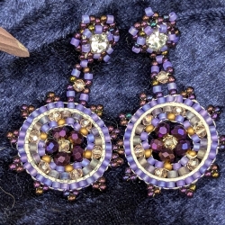 Ohrringe hängend, florale boho Ohrringe, Handgemacht