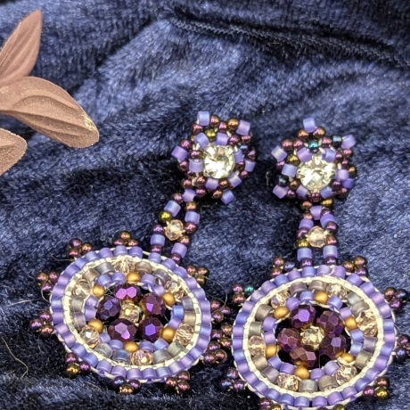 Ohrringe hängend, florale boho Ohrringe, Handgemacht
