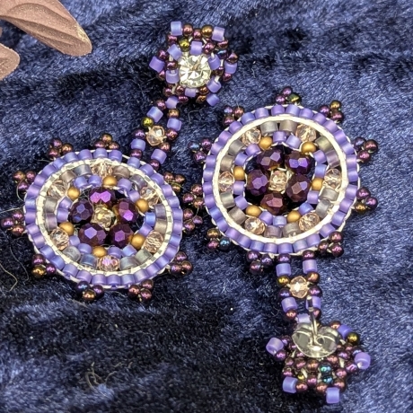 Ohrringe hängend, florale boho Ohrringe, Handgemacht
