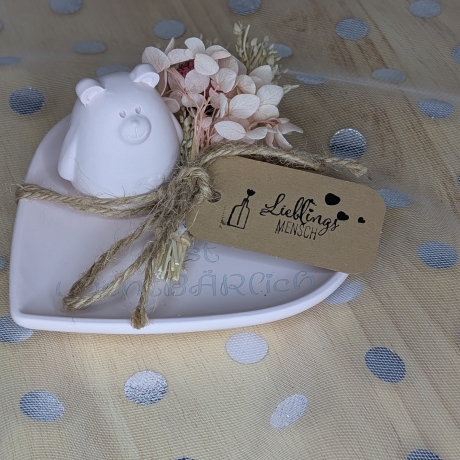 Du bist unentBÄRlich - Geschenkset mit Herzschale & Bärchen