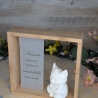 Dekorativer Holzrahmen mit Motivations-Spruch & Yoga-Fuchs