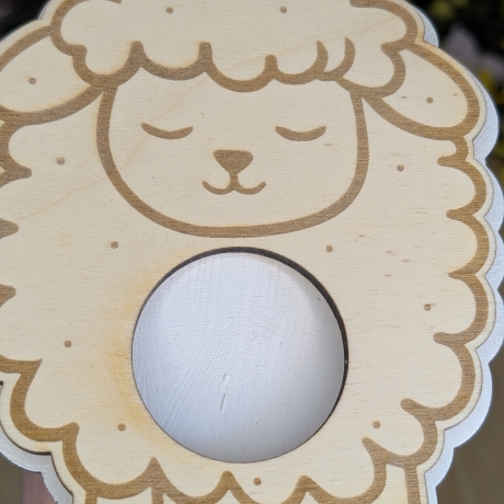 Teelichthalter Schäfchen aus Holz
