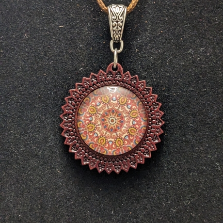 Holzanhänger Rund Motiv Mandala