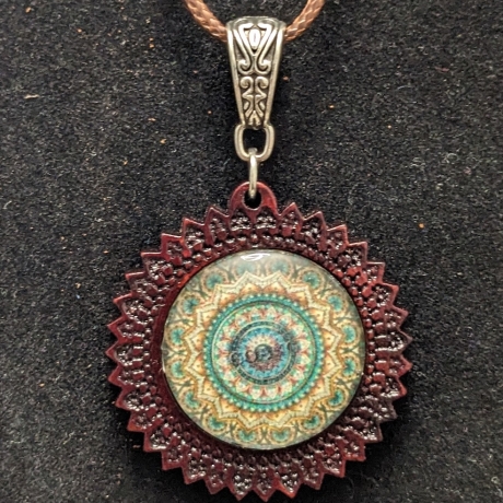 Holzanhänger Rund Motiv Mandala