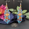 Fransenohrringe, florale boho Ohrringe, Handgemacht