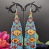 Fransenohrringe, florale boho Ohrringe, Handgemacht