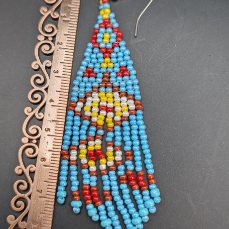 Fransenohrringe, florale boho Ohrringe, Handgemacht