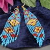 Fransenohrringe, florale boho Ohrringe, Handgemacht