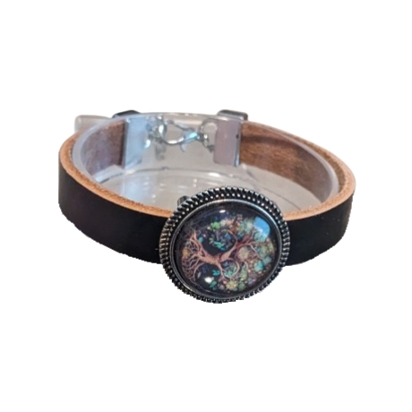 Lederarmband Motiv Lebensbaum
