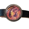 Lederarmband Motiv Abstrakt rot