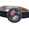 Lederarmband Motiv Lotus