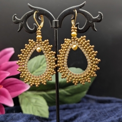 Ohrringe hängend, florale boho Ohrringe, Handgemacht