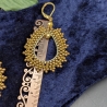 Ohrringe hängend, florale boho Ohrringe, Handgemacht
