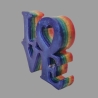 LOVE blau