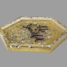 Spruch-Bild Hexagon gelb