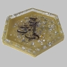 Spruch-Bild Hexagon gelb