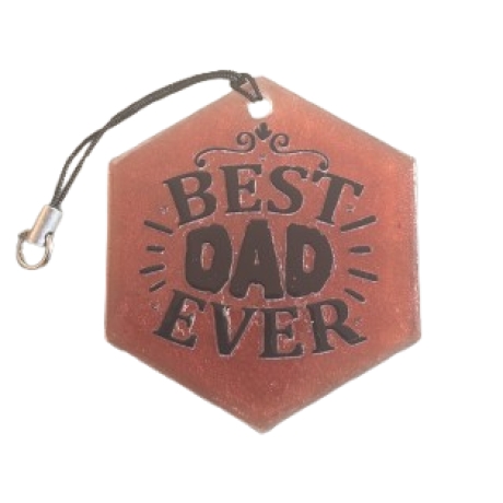 Anhänger Best Dad ever Rot