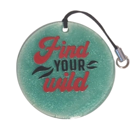 Anhänger Find your wild Grün