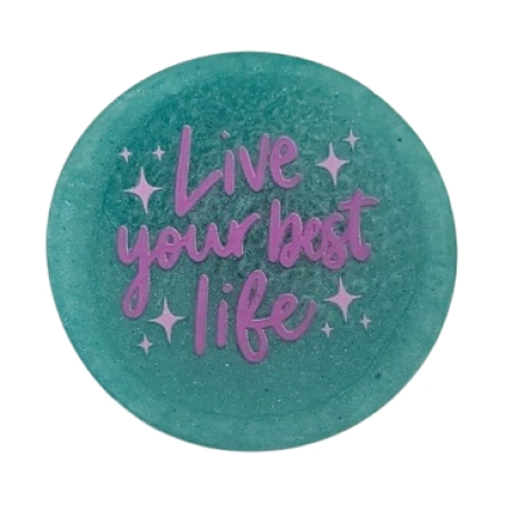 Magnet mit Spruch Grün Live your best Life