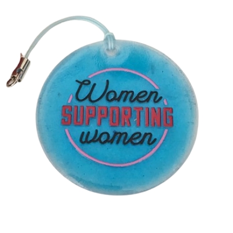 Anhänger woman supporting Women Blau