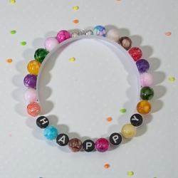 Perlenarmband HAPPY