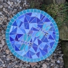 Mosaik  Garten Trittstein Dekostein rund Libellen hellgrün