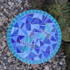 Mosaik  Garten Trittstein Dekostein rund Libellen hellgrün