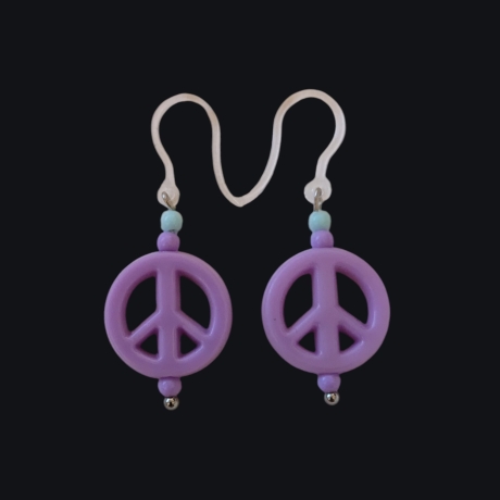Ohrring mit PEACE Symbol