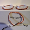 Makramee-Armband Orange/Schwarz