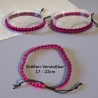 Makramee-Armband Pink/Braun