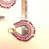 Boho Ohrringe hängend aus Glasperlen, Fransenohrringe