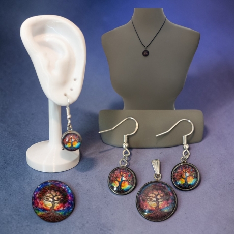 Schmuckset mit Motivstein