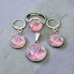 Schmuckset mit Motivstein