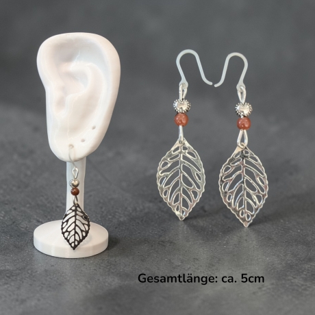 Feder-Ohrring mit Kunststoffhaken