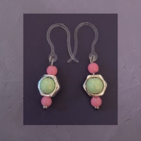 Ohrringe mit Kunststoffhaken