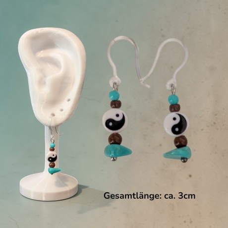 Perlenohrringe YinYang