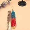Handgemachte Perlen Fransenohrringe Teal, Candy red 7 cm