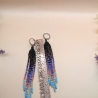 Ombre- Statement Perlenohrringe mit Fransen – Handgemacht, 8 cm