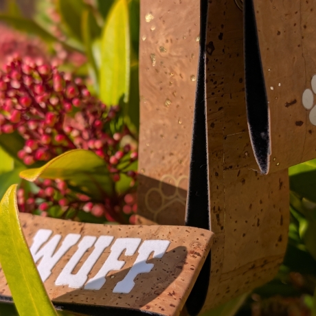 personalisierbare Schlüsselanhänger aus Korkstoff (gold/ silber)